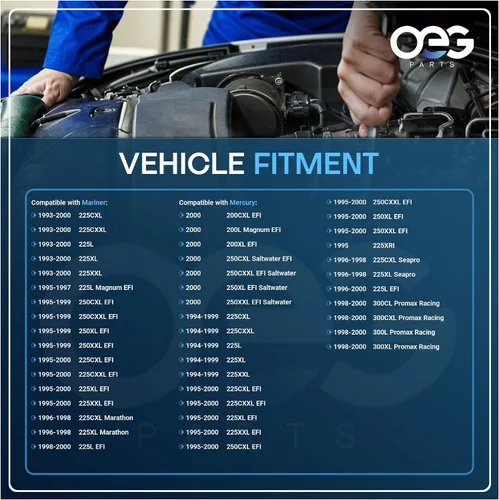 Miniatura 4 de OEG Parts - Nuevo arrancador compatible con motores fueraborda Mercury Marine 1993-2000 115 200 225 250 HP 50818445, 50-818445-2, 50-818445-3
