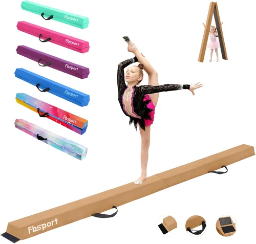 Miniatura 9 de FBSPORT - Barra de equilibrio plegable de 8 pies, 9 pies, 9.5 pies; viga de gimnasia de espuma, viga de equilibrio plegable para niños y adultos