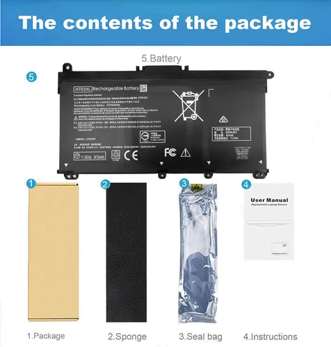 Miniatura 6 de HT03XL L11119-855 L11421-422 para HP Pavilion 15-DA0XXX 15-CS0073CL 15-CS0061CL 15-DA0012DX 15-DB0011DX 15-DA0014DX 14-CE0068ST 15-DB0 015DX