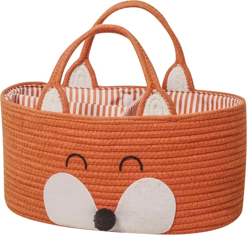 Miniatura 10 de T&T Homewares Organizador de pañales, cesta de pañales de cuerda de algodón, cesta de baby shower, contenedores de almacenamiento para guardería