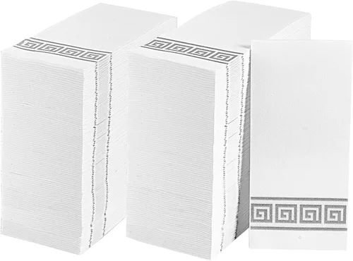 LITOPAK Paquete de 200 toallas de mano de papel para baño, toallas de invitados desechables y servilletas de papel desechables para el baño, cocina,