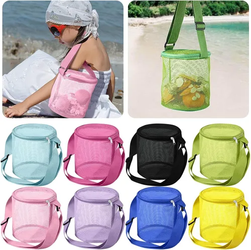 Miniatura 7 de Cosas de piscina para adultos, 1 unidad, bolsa de mar, bolsa de colección para niños, juguetes de playa, bolsa de playa de malla