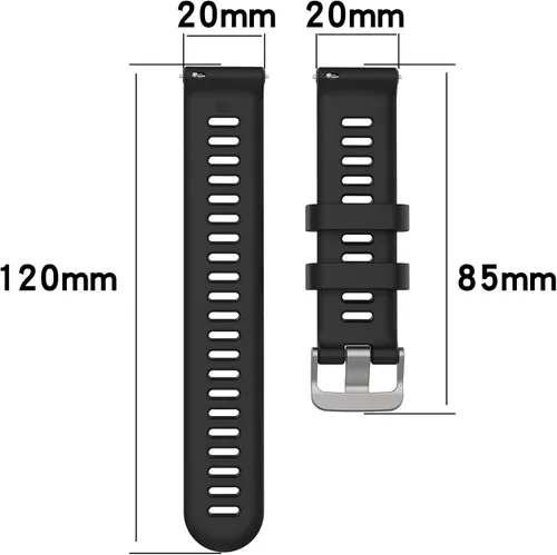 Miniatura 3 de Compatible con Garmin Forerunner 158/Forerunner 55, 0.787 in de ancho, correa de silicona de repuesto para Garmin Forerunner 158/Forerunner