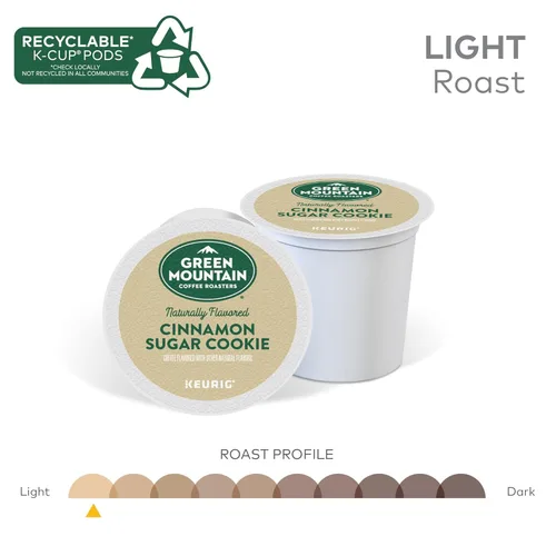 Miniatura 4 de Green Mountain Coffee Selecciones Estacionales de Café Galleta de Canela y Azúcar por Servicio Keurig K-Cup Pods, Café Tueste Claro, 12