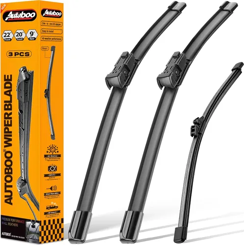 Miniatura 19 de AUTOBOO - Limpiaparabrisas de repuesto 26 + 20 pulgadas con limpiaparabrisas trasero de 12 pulgadas para BMW X3, X4, 2018, 2019, 2020, 2021, 2022
