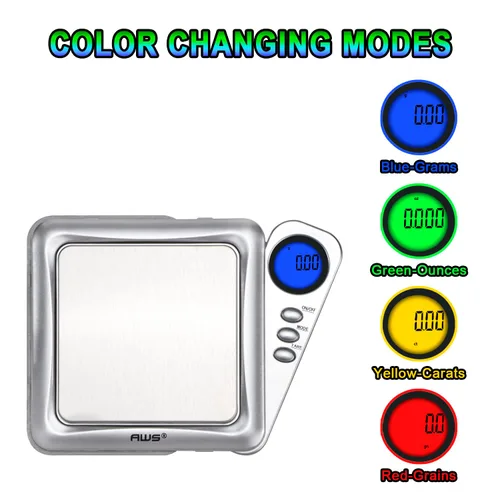 Miniatura 3 de American Weigh Scales Báscula digital de gramo de bolsillo de 7.05 oz x 0.00 oz Mini báscula de precisión de 0.00 oz de precisión, báscula