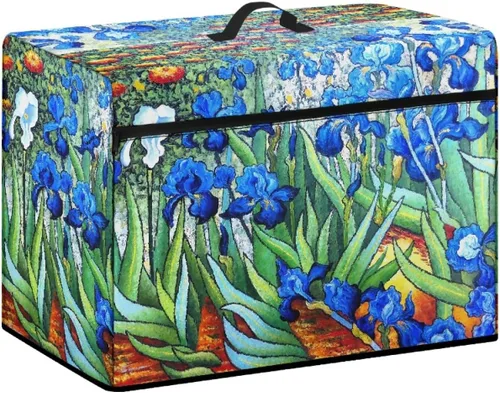 Miniatura 10 de Funda para máquina de coser con estampado floral, estilo bohemio, resistente a las manchas, ligera, impermeable, cubierta antipolvo con bolsillos