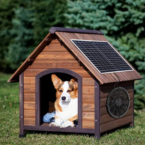 Miniatura 7 de Ventilador solar, 20 W, resistente a la intemperie, ventilador solar con ventilador de CC para gallineros pequeños, invernaderos, cobertizos, casas