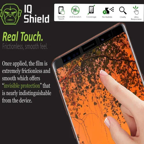 Miniatura 4 de IQShield Paquete de 2 protectores de pantalla para Samsung Galaxy Note 9 (compatible con fundas), fácil de instalar, ultra fino, antiarañazos