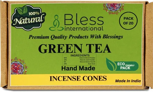 Miniatura 31 de Bless International Conos de incienso 100% naturales de lavanda hechos a mano, sumergidos a mano, libres de químicos orgánicos para purificación