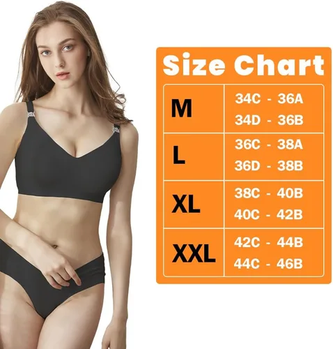Miniatura 7 de BOMFWAUPack of 3 Nursing Bras for Breastfeeding and Maternity, Pregnancy Wireless Bralette for Active Moms, BlackPinkSkin