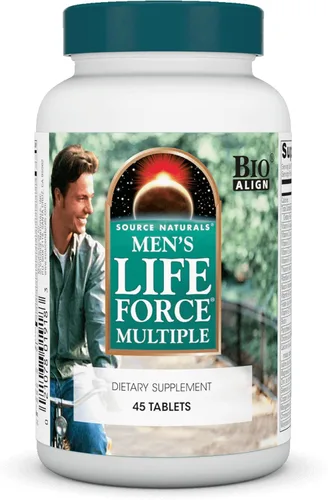 Source Naturals Suplemento multivitamínico y inmunitario diario Life Force para hombres - 13 vitaminas, nutrientes y minerales esenciales* - 45