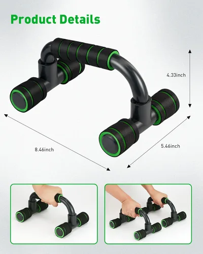 Miniatura 2 de CUNCUI Barra de flexión, estructura portátil para entrenamiento de fitness en casa, soporte de empuje para entrenamientos de piso, adecuado