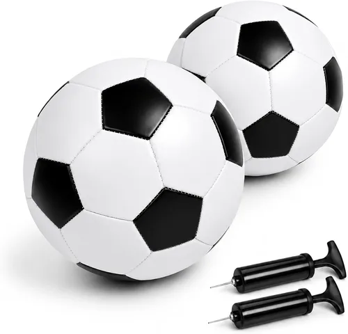 Balón de fútbol tamaño 5, tamaño 4, tamaño 3, tamaño 2 con bomba desinflada, individual, 2 o 3 unidades, tamaño oficial, entrenamiento en interiores