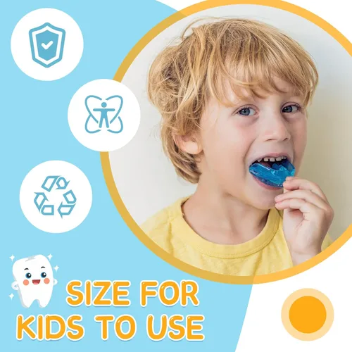 Miniatura 4 de Konohan 50 protectores bucales juveniles para deportes, niños y niñas, protectores bucales para niños, boquillas, deportes, para boxeo, hockey