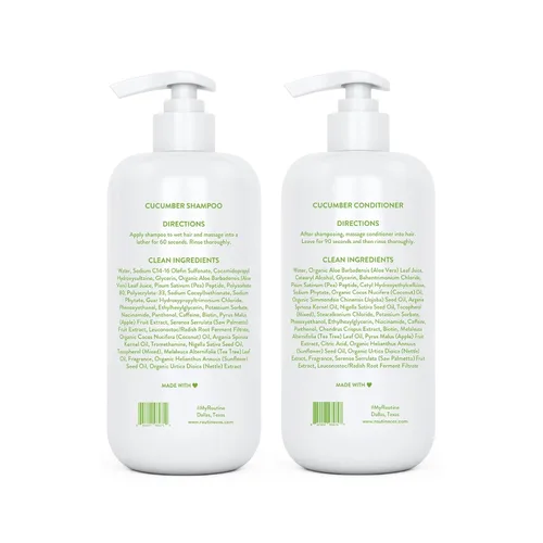 Miniatura 7 de Routine Wellness Set de champú y acondicionador y suero capilar para cabello más fuerte - Biotina Color seguro Sin sulfatos Vegano Probado
