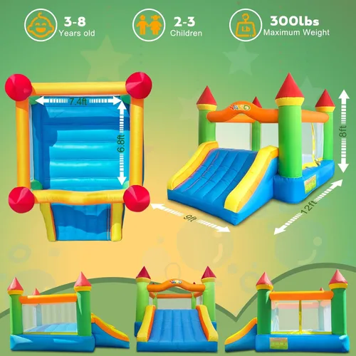 Miniatura 2 de YARD Casa de Rebote, Casa de Rebote Inflable con Tobogán para Niños de 5-12, Casa Inflable con Soplador para Patio Trasero al Aire Libre