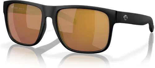 Miniatura 10 de Costa Man - Gafas de sol con montura negra mate, lentes de espejo verde, 2.323 in