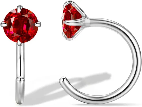 Miniatura 34 de 925 Sterling Silver Small Huggie Half Hoop Earrings for Women