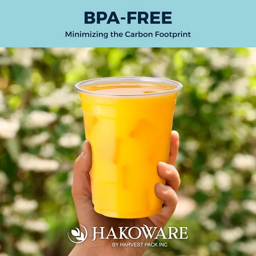Miniatura 5 de HAKOWARE de Harvest Pack, 1000 unidades, vasos de plástico ultra transparentes de 16 onzas, vasos desechables para fiestas de boda, vasos