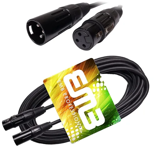 Miniatura 9 de EMB Audio - Cable de altavoz blindado profesional XLR macho a hembra para uso con DJ, hogar, micrófono, instrumento y altavoz