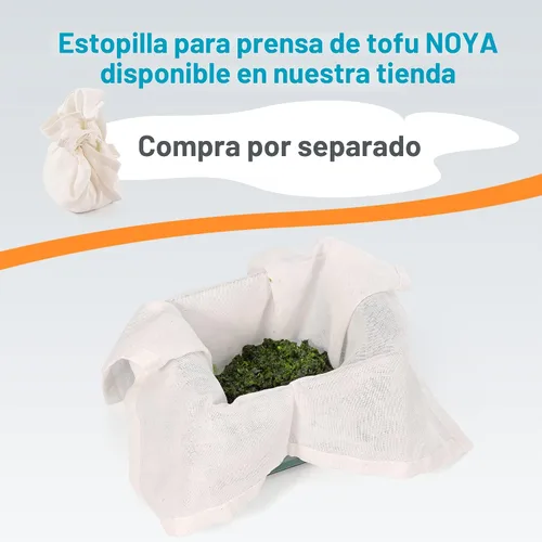 Miniatura 8 de NOYA Prensa de Tofu Ajustable - Prensa de Tofu Vegana para Acelerar la Eliminación del Agua del Tofu Sedoso, Firme y Extra Firme en 10-30 Minutos
