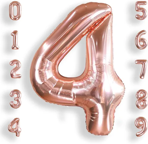 Miniatura 54 de AULE Globos grandes de 40 pulgadas con números 0 azules, globos grandes de números de aluminio, decoraciones de fiesta de cumpleaños de helio