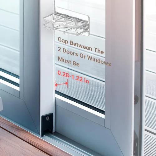 Miniatura 5 de Cerraduras de puerta corrediza para ventana, paquete de 2 cerraduras de puerta corrediza de vidrio para seguridad infantil, cerraduras de seguridad