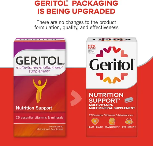 Miniatura 5 de Geritol, Suplemento multivitamínico, contiene vitaminas B, antioxidantes, vitaminas C, E y D y hierro, 26 vitaminas y minerales esenciales, sin