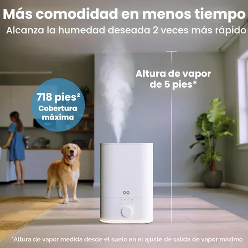 Miniatura 5 de Everlasting Comfort Humidificador de 6L para Habitación Grande, Salida de Niebla Alta 50+ HR de Funcionamiento Humidificadores Ultrasónicos