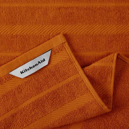 Miniatura 3 de KitchenAid Albany - Juego de 4 toallas de cocina, naranja miel/blanco, 16 x 26 pulgadas