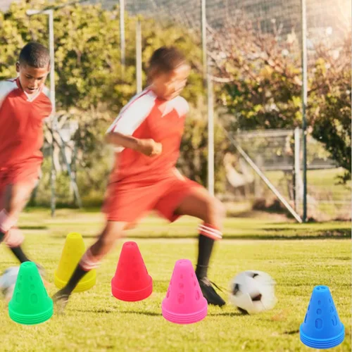 Miniatura 4 de FZBNSRKO 20 piezas de colores mixtos Mini Conos de entrenamiento deportivo para niños adultos de plástico a prueba de viento para tráfico de tráfico