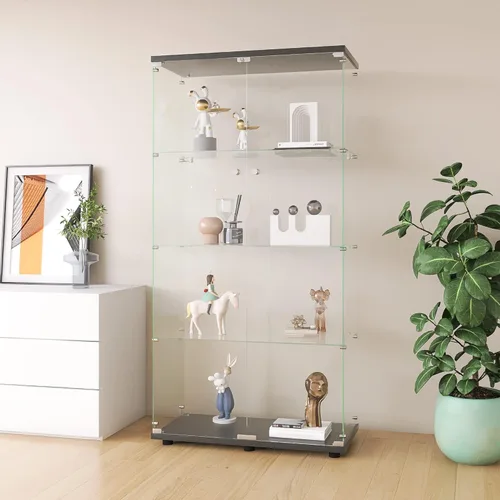 Miniatura 3 de IANIYA Elegante vitrina de cristal para exhibir coleccionables y curiosidades