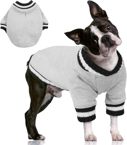 Miniatura 14 de FUAMEY Sudadera con capucha para perro - Suéter de forro polar para mascotas cálido de invierno, suave, lindo suéter azul para perrito, niño o niña
