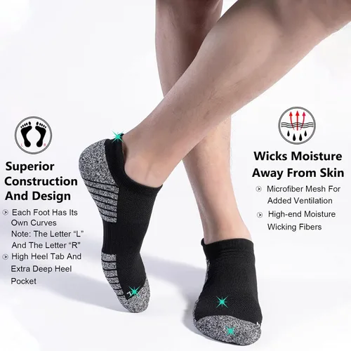 Miniatura 5 de SITOISBE Calcetines deportivos de compresión no Show para hombres y mujeres circulación paquete de 48