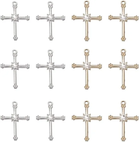 Miniatura 17 de FASHEWELRY 6 estilos de conectores motivacionales de palabras y mensajes, micro pavé de circonita cúbica rectangular con palabras inspiradoras