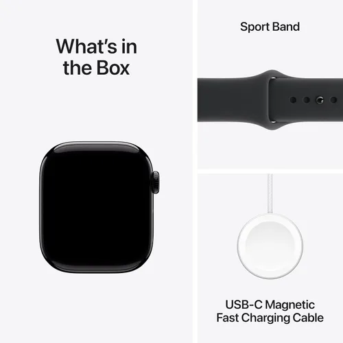 Miniatura 6 de Apple Reloj inteligente de la serie 11 [GPS de 1.654 in] con caja de aluminio negro azabache con correa deportiva negra - S/M. Puntuación de sueño
