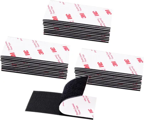 Miniatura 13 de Cinta de gancho y bucle de 1 pulgada x 20 pies, tira de adhesión resistente, cinta autoadhesiva de enclavamiento, tiras de montaje adhesivas