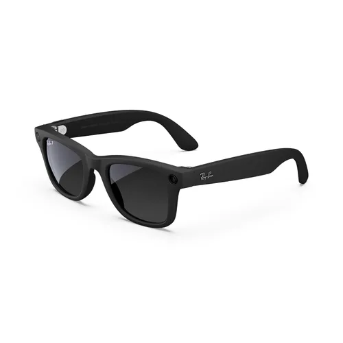 Ray-Ban Meta (Gen 1), Wayfarer, Large Matte Black | Smart AI Glasses for Men, Women — 12 MP Camera, Open-Ear Speakers, Video, Bluetooth — Polarized
