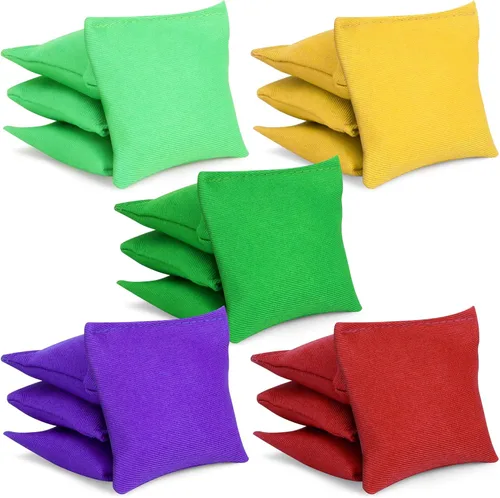 Miniatura 10 de Puf pequeños y coloridos de nailon para juegos de lanzamiento de manos, duraderos para niños y exteriores, bolsas de lanzamiento para aula, patio