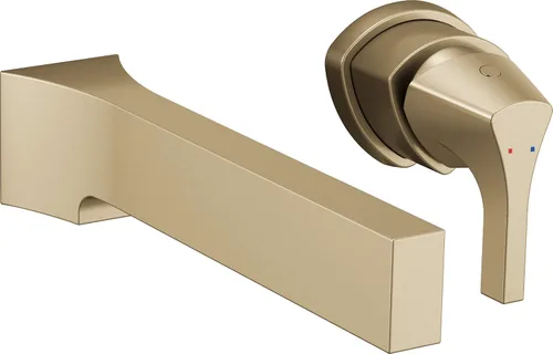 DELTA FAUCET T574LF-CZWL - Grifo de baño de una sola manija para montaje en pared, bronce champán