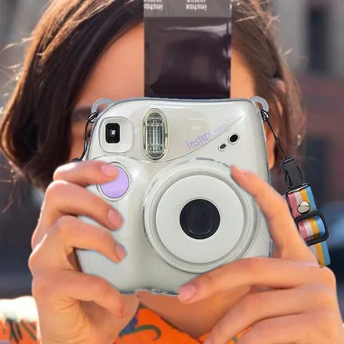 Miniatura 3 de Funda transparente para cámara instantánea Fujifilm Instax Mini 7+ 7 Plus, funda de cristal para cámara con correa de hombro extraíble Solo funda