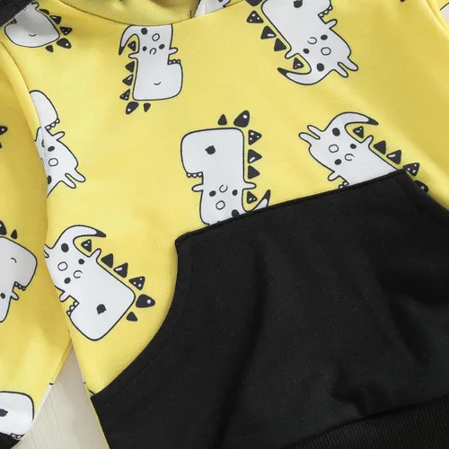 Miniatura 186 de Conjunto de ropa de otoño e invierno para bebé y niño, sudadera larga con capucha y pantalones para niños pequeños, 6, 12, 18, 24 meses, 2T
