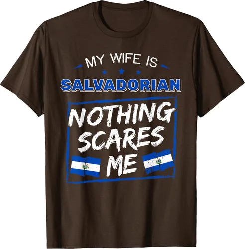 Miniatura 9 de Camiseta con la bandera de raíces salvadoreñas de El Salvador My Wife Is Salvadoran Roots, Negro