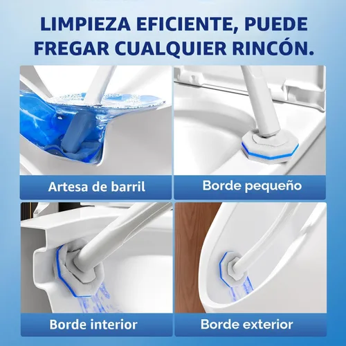 Miniatura 8 de Hohoky - Juego de limpieza desechable para cepillo de inodoro, dos juegos de varitas y 60 almohadillas de repuesto, juego de inicio de varita