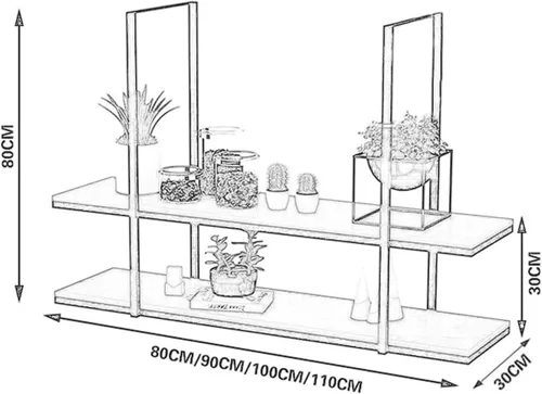 Miniatura 3 de Estantes Whftd - Estantes flotantes industriales de hierro forjado para techo, estante de techo de madera maciza de 2 niveles, estante colgante