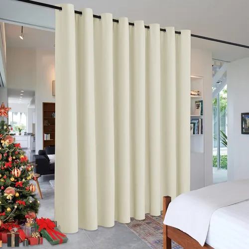 Miniatura 113 de RYB HOME - Cortinas extra largas con bloqueo de luz, persianas opacas insonorizadas para privacidad para cine en casa, oficina, fondo de patio, sala