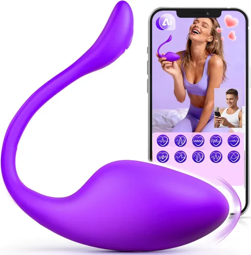 Miniatura 10 de ECRVOM Vibrador de juguetes sexuales, consolador portátil, con control de aplicación, vibradores de huevos con 10 vibraciones, recargable punto G