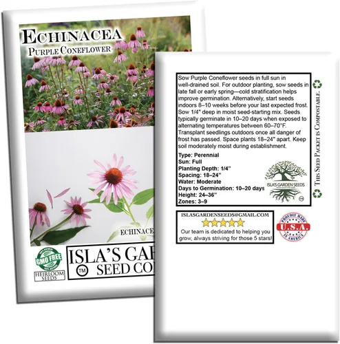 Miniatura 7 de Semillas de flores de equinácea púrpura de equinácea para plantar, más de 750 semillas de flores por paquete, semillas de jardín de Isla