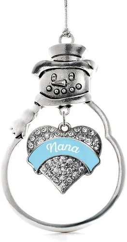 Miniatura 71 de Inspired Silver - Big Sis - Adorno de Navidad plateado - Adorno de árbol de Navidad con dije de corazón con circonita cúbica - Decoración colgante